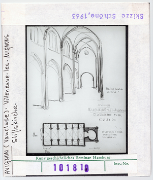 Vorschaubild Villeneuve-les-Avignon: Stiftskirche, Grundriss und Inneres 